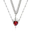 Collares Pareja Corazón y Espada Acero Inoxidable