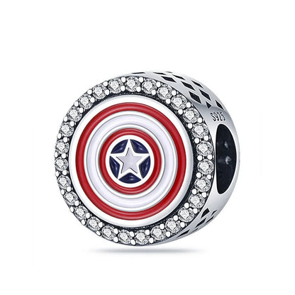 Escudo Capitán America con brillos Charm