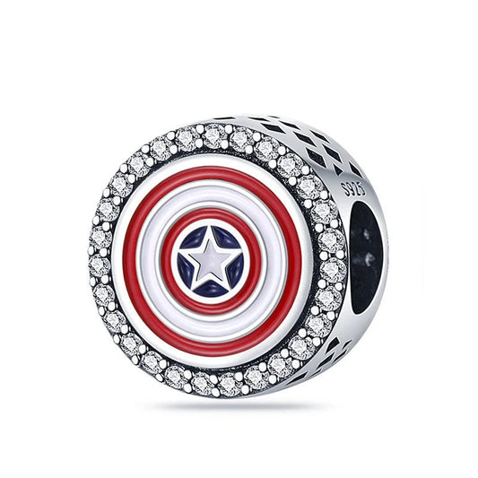 Escudo Capitán America con brillos Charm