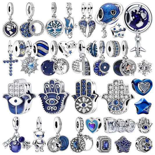 Charm colección azul Plata 925